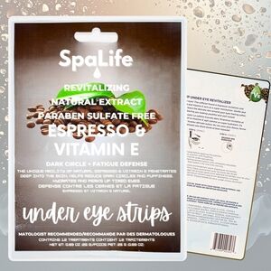 Spa Life Espresso & Vitamin E Revitalizing Natural Under Eye Strips NWT